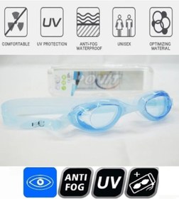 Resim Povit 2540 Çocuk Yüzücü Gözlüğü Anti Fog Uv Korumalı Vakumlu Deniz Gözlüğü + Bone + Tıkaç + Pullboy 