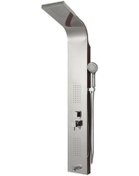 Resim Banyo Duş Seti Dikey Jakuzi Masajlı Duş Takım Paslanmaz Gri 