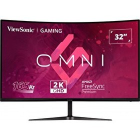 Resim Viewsonic VX3218C-2K 32" 1 MS 165 Hz (2xHDMI-1xDP) VA Curved QHD Oyuncu Monitörü 
