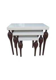 Resim Zigon Tombul Torna Model Kayın Torna Ayak Ve Kaplama Parlak Beyaz (321801751) 