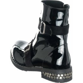 Resim Costo Shoes K111-1 Siyah Rugan Kadın Büyük Numara Bot Çizme 