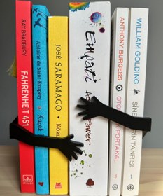 Resim Sarılan Kollar Kitap Tutucu - Siyah 