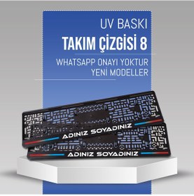 Resim Takım Çizgisi 8 Plakalık, 2 Adet Premium Uv Baskı, Plakalıkhane 