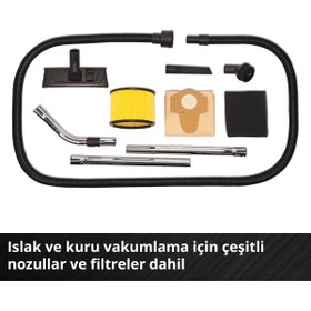 Resim Einhell TE-VC 36/25 Li S - Solo, Akülü Islak/Kuru Süpürge 