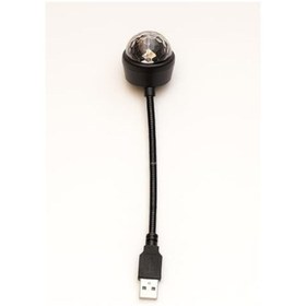 Resim Araç İçi Led Işık Usb Disko Topu Çok Renkli 9 Modlu Tavan Ve Ayak Altı Aydınlatma Ses Kontrollü Mini Projektör Parti Atmosfer Lambası 4296 
