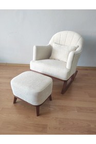 Resim NOSSO HOME Emzirme Koltuğu Sallanan Koltuk Tv Koltuğu ( Dora Bukle Ceviz ) 