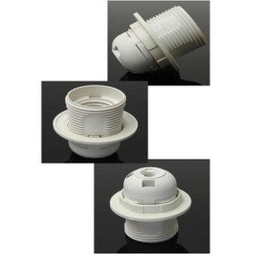 Resim İthal E27 Abajur Duy Tam Diş Beyaz N11.140 