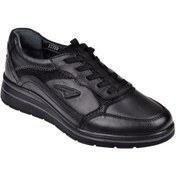 Resim Forelli Hakiki Deri Comfort Lastikli Kadın Ayakkabı For-peon Siyah Siyah 