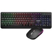 Resim Everest KM-1500 Kablosuz Rainbow Aydınlatmalı Q Multimedia Klavye Mouse Set 