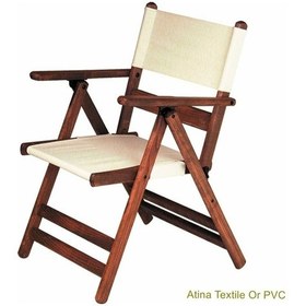 Resim Motoryagmarket Bahçeme Marmaris Pvc Katlanır Ahşap Bahçe Balkon Sandalyesi- 