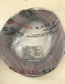 Resim SEVAL 0,75mm² kahverengi NYAF kablo (100 mt) 