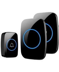 Resim Vestrago Kablosuz Kapı Zili 1 Buton 2 Alıcı LED Işıklı 60 Melodi 300 Metre Mesafe Ev Ofis Depo 