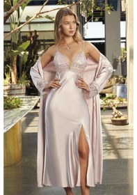 Resim Nurteks 6687 Kadın Saten 6'lı Set-pudra Pudra 