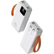 Resim Sunix 30.000 Mah 22,5W Kendinden Kablolu Taşınabilir Powerbank Beyaz Pb-60 
