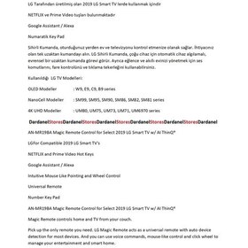 Resim Lg Led Tv Sihirli Kumanda An-Mr19Ba 2019 Um Sm Model 