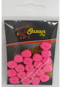 Resim 12 Mm Yüzen Silikon Pembe Mısır Yapay Yem ( 20 Adet) 