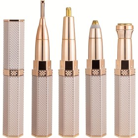 Resim Yeni 4'ü 1 Arada Kadın Yüz Elektrikli Tıraş Makinesi, USB Şarj Edilebilir Tam Vücut Tüyü Giderici, Ağrısız Trimmer, Şık ve Kompakt Taşınabilir Kullanım İçin, Çok Fonksiyonlu Yüz Tüyü Bakım Aracı 