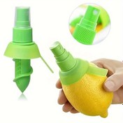 Resim 1 adet Manuel Limon Sıkacağı Püskürtücü - Şeffaf Gövde ve Yeşil Vurgularla Kolay, Dağınıklıksız Meyve Suyu Sıkma için Ergonomik Plastik Narenciye Sıkacağı - Mutfak ve Yemek Kullanımı için Mükemmel, Salata Sosu Aracı | Ergonomik Tasarım | Kolay Temizlenebilir Malzeme, Limon Sıkacağı 