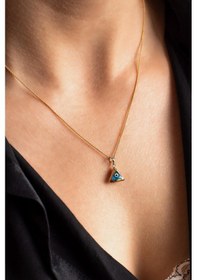 Resim Yeni Yaldızlı Zincir Nazar Altın Kolye 