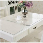 Resim 120x190 Şeffaf Pvc Masa Örtüsü 2,5 Mm Masa Koruyucu Saydam Renk Masa Sehpa İçin Kolay Temizlik 