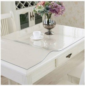 Resim 120x190 Şeffaf Pvc Masa Örtüsü 2,5 Mm Masa Koruyucu Saydam Renk Masa Sehpa İçin Kolay Temizlik 