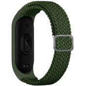 Resim Xiaomi Mi Band 5 Cırtcırt Kumaş Ayarlanabilir Örgü Tasarım KRD 49 Koyu Yeşil Kordon Gpack