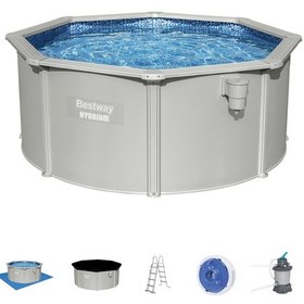 Resim Bestway 56566 Hydrium Çelik Duvarlı Prefabrik Yer Üstü Havuz Seti 3,05m X 1,22 M 