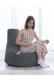 Resim earmut Eva Spor Dikiş Armut Koltuk Füme 