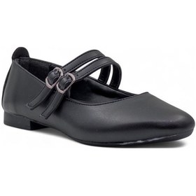 Resim Kaygısız Çift Tokalı Kadın Babet Siyah 