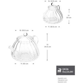 Resim Karaca Lori Borosilikat Cam Çaydanlık 