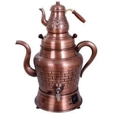 Resim Anka Demliktipi Elektrikli 3demlikli Bakır Semaver 