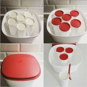 Resim Tupperware Yoğurtçu 6 Bardak + 6 Kaşık Yoğurt Yapmanın Zevkini Çıkarın 