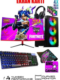 Resim DMC N172x (GTA5) I5 2400,16gb Ram,256gb Ssd,gt740 4gb,23'8 Curved 75hz Masaüstü Oyuncu Bilgisayarı 