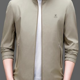 Resim Erkek Rahat Yaka Ceket, %100 Polyester, Düz Renk, Uzun Kollu, Normal Kalıp, Fermuarlı Kapatma, Dokuma Kumaş, Esnek Değil, İlkbahar/Sonbahar Hafta Sonu Rahat Giyim 