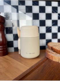 Resim ChefTaste Kaşıklı Yemek Termosu Paslanmaz Çelik 500 ml Yemek Termosu 