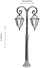 Resim Avonni 68206 Bahçe Set Üstü Aydınlatma, 60 w, Siyah 