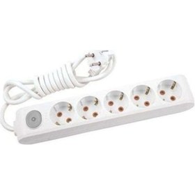 Resim Viko 6'lı Anahtarlı Priz 3x1,5 mm Uzatma Beyaz 20 MT 