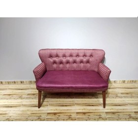 Resim Azra Mobilya Ikili Koltuk - Kanepe - Nubuk Kumaş - Ahşap Ayak - Modern Tasarım - Gül Kurusu Gül Kurusu 