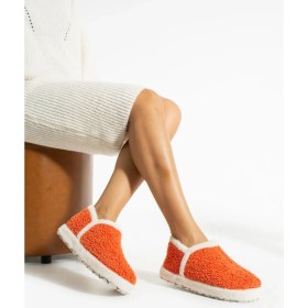 Resim Trios Shoes Kadın Kürklü Kaymaz Taban Peluş Ev Botu Panduf TS1152 