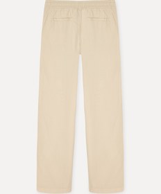 Resim Mudo Erkek Bej Straight Fit Beli Bağlamalı Pantolon 