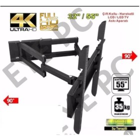 Resim EYEPC 32 İnç 55 İnç Led Lcd Televizyon için Çift Kol Askı Aparatı 