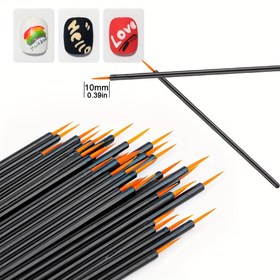 Resim 50 adet Tek Kullanımlık Tırnak Sanatı Boyama Fırçaları, Uzman Detaylı Çizgi ve Çiçek Tasarım Araçları, Ağız ve Göz Çizgi Uygulaması, Kokusuz - Makyaj ve Tırnak Sanatı için İdeal 