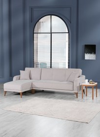 Resim Kilim Mobilya Minimal Uzanmalı Köşe Takımı V1 (İKİLİ SAĞ ÜNİTE UZANMA SOL ÜNİTE) Krem/kırık Beyaz 