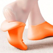 Resim 1 Çift Turuncu Silikon Nemlendirici Ayak Çorabı, Losyonlu Pedikür Çorabı, Gece Boyu SPA Çorap, Yeniden Kullanılabilir Aloe Vera Çorabı, Kuru ve Çatlak Ayaklar İçin, Ayak Kremi ile Birlikte Kullanılır, Besleyici Ayak Bakımı, Pedikür Aracı, Kişisel Bakım 