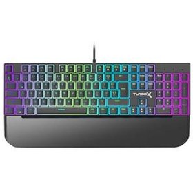 Resim Turbox TR-MK10PD Gaming Mekanik Pudding Tuş Bilek Destekli Blue Switch Siyah Mekanik RGB Oyuncu Klavyesi 