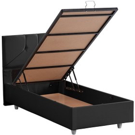 Resim Wick İkili Set, Wick Tek Kişilik Baza Başlık Seti Antrasit 90 x 200 