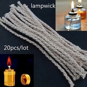 Resim Alkol & Kerosen Lambaları için 20 Adet Dayanıklı Metal Tel Fitiller - Uzun Ömürlü, Isıya Dayanıklı Yedek Fitiller 