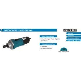 Resim CATPOWER Kalıpçı Taşlama 850 W Devirli Ayarlama 