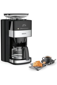 Resim Krups KM8328 Grind Aroma Filtre Kahve Makinesi, 1.25L, 180g Öğütücü, 15 Fincan Kapasite, 3 Öğütme Seviyesi 