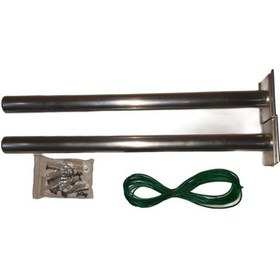 Resim Duvar Monteli Alüminyum Çamaşır Askısı Parlak Siyah 